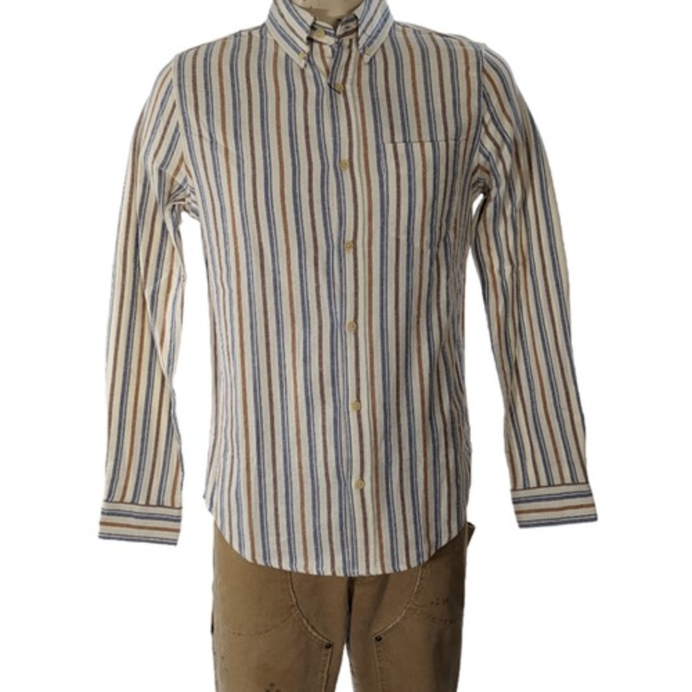 Ben Sherman Mens Long Sleeve Cotton Button Down Stripe Shirt Sz S NWT $99